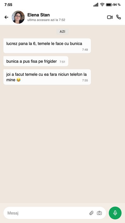 Mesaj de la o mamă