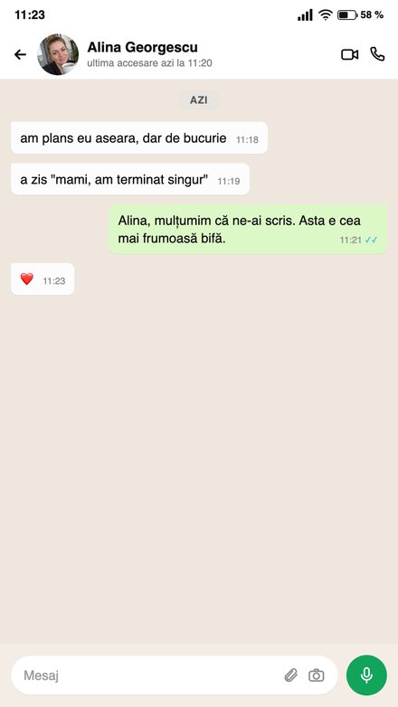 Mesaj de la o mamă